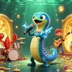 Experience the electrifying world of xoso66's underwater casino with an energetic band of whimsical characters.