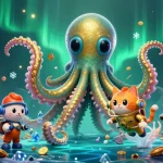 Engage with thrilling 88m gameplay featuring a colossal kraken and vibrant game elements.