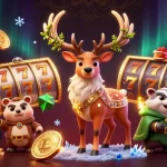 S666 leverages exciting slots and gaming action with a vibrant druid and badger amidst winning coins.