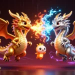 Engage in thrilling slot gaming with alo8m, featuring dynamic dragons and vivid crypto illustrations.