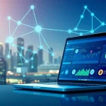 Suivez l'actualité DeFi avec un réseau blockchain et des graphiques innovants.