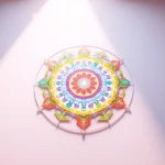 Visual representation of a destiny matrix chart, illustrating life paths and archetypes in a vibrant 3D pattern.