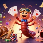 Join the excitement at DA888 with colorful lottery elements and a lively casino scene.