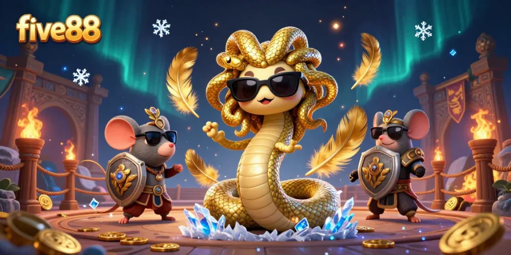 Experience exciting gaming adventures with five88's captivating casino characters and vibrant atmosphere.