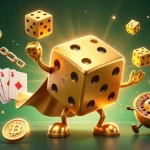 Experience thrilling gameplay with the nbet gold dice golem and casino symbols in a vibrant 3D scene.