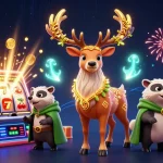 Experience xem bóng đá trực tuyến in a vibrant 3D scene packed with gambling excitement and dynamic game elements.