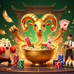Experience the excitement of lịch thi đấu bóng đá hôm nay with an energetic scene featuring 3D cartoon characters engaging in gambling.