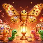 Engage with sin88’s vibrant casino scene featuring a moth and dynamic game elements.