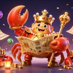 89bd brings excitement with a vibrant 3D gambling scene featuring a crab emperor, lottery elements, and treasure.