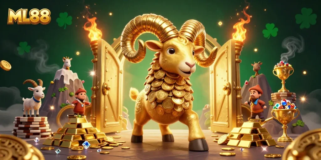 Experience the thrill of winning at ML88 with treasures and adventure alongside our golden ram.