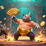 Engage in sv88's thrilling atmosphere with a dynamic casino scene featuring powerful characters and gambling elements.