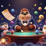 Experience thrilling gameplay with 88SN at an underwater poker table with vibrant casino elements