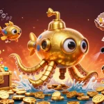 Experience xem bóng đá trực tuyến with an engaging scene of underwater treasures and lively animated characters.