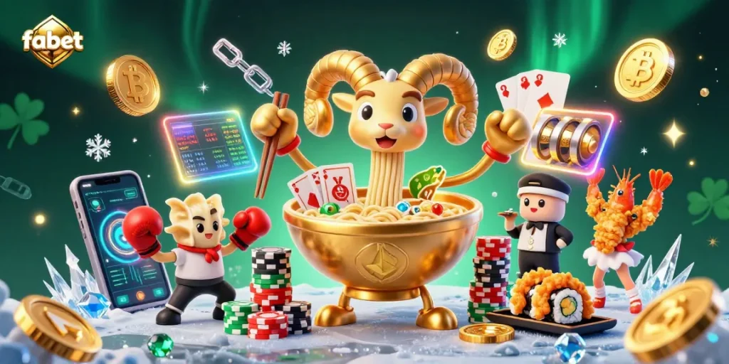 Engage with fabet's thrilling casino action featuring vibrant characters in a dynamic 3D scene.