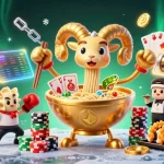 Engage with fabet's thrilling casino action featuring vibrant characters in a dynamic 3D scene.