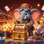 Experience thrilling casino action with Vipwin's unique steampunk slot machine adventure featuring vibrant elements.
