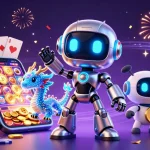 Experience thrilling wins with MAN88 in a vibrant casino-themed 3D scene featuring dynamic characters.