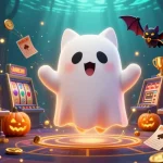 Experience the fun at nhĂ cĂĄi red88 with ghostly characters and slot games around them.