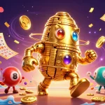 Engage with 789bet's thrilling lottery games amidst a vibrant 3D carnival atmosphere.