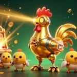 ZBET activates thrilling gameplay with dynamic golden rooster robot and jackpot slot machine explosion.